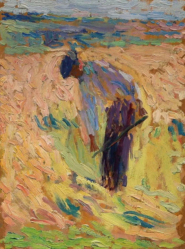 Эскиз к 'Уборке' by Анри Мартен, 1919 — digital art print download