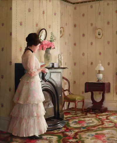 The Front Parlor by William McGregor Paxton, 1913 — digital art print download