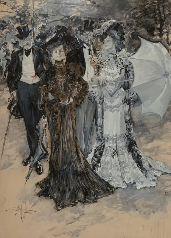 The Promenade by Albert Beck Wenzell — digital art print download