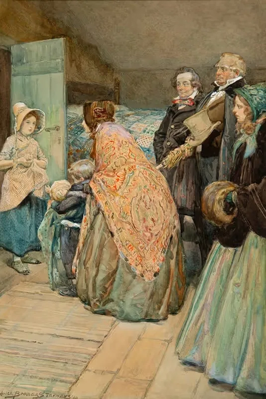 Иллюстрация интерьера "Унылый дом by Элис Барбер Стивенс, 1900 — digital art print download
