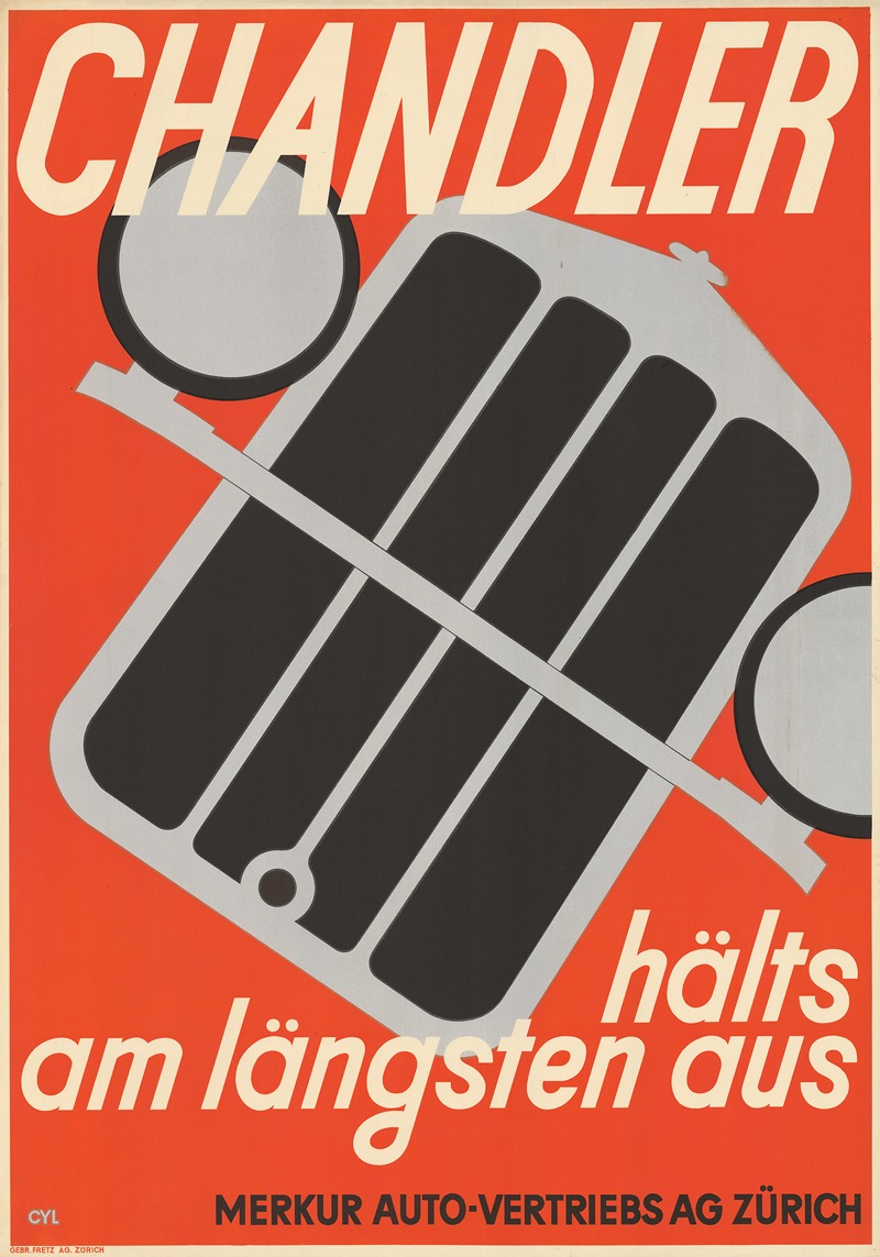 Chandler – hälts am längsten aus by Walter Cyliax, 1928 — digital art print download