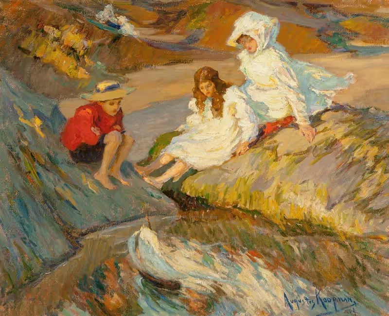 Маленькая парусная лодка by Августус Купман, 1904 — digital art print download