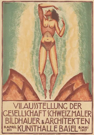 VII. Ausstellung der Gesellschaft Schweiz. Maler, Bildhauer & Architekten – Kunsthalle Basel by Walther Koch, 1917 —…