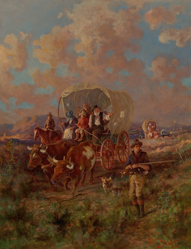 Крытая повозка by Эдгар Самуэль Паксон, 1908 — digital art print download