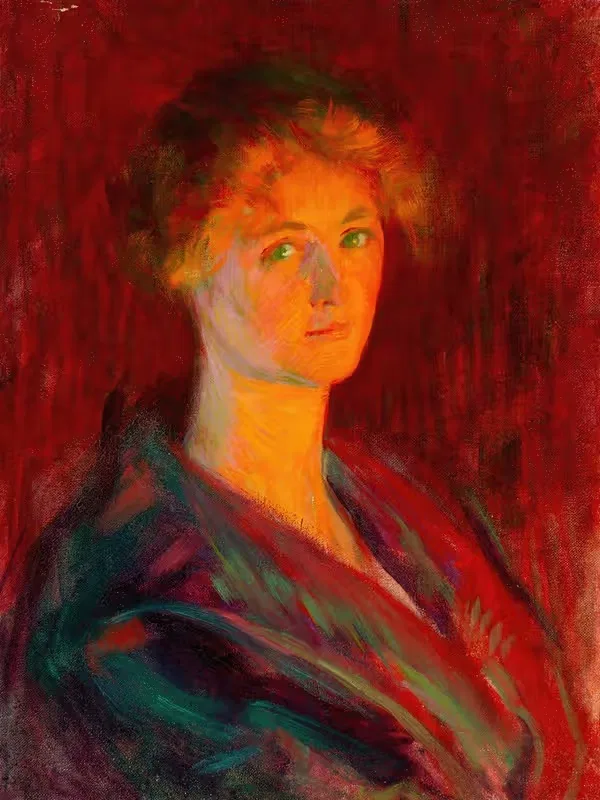 Женщина при свете огня by Эллен Дэй Хейл, 1904 — digital art print download