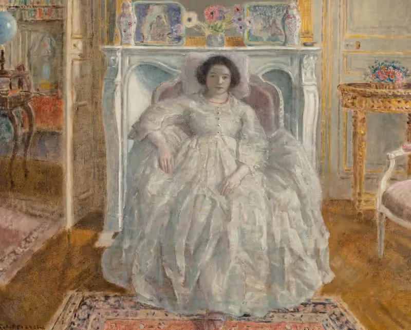 Белое платье by Фредерик Карл Фризеке, 1923 — digital art print download