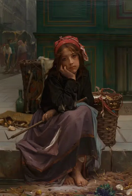 Молодой продавец тряпок by Гийом-Шарль Брюн, 1870 — digital art print download