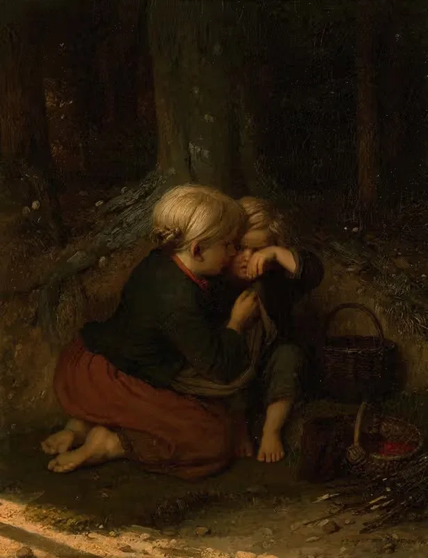 Гензель и Гретель by Иоганн Георг Мейер фон Бремен, 1859 — digital art print download