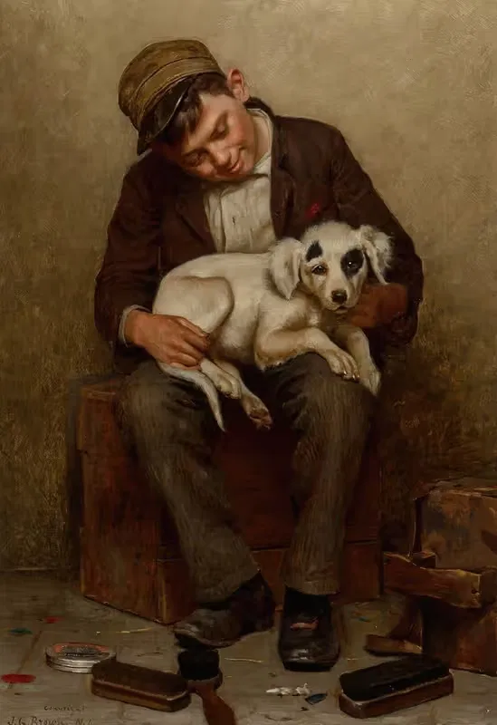 The Bootblack's Best Friend by John George Brown — digital art print download