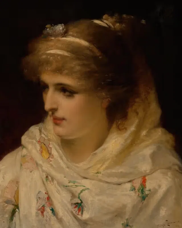 Молодая красавица by Пьер Оливье Жозеф Куман, 1881 — digital art print download