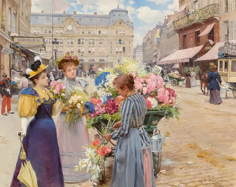 Париж – Улица Гавра by Луи Мари Де Шривер, 1893 — digital art print download