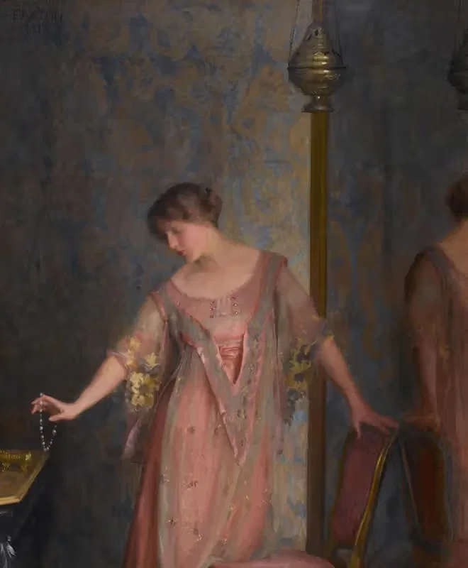 Rose and blue by William McGregor Paxton, 1913 — digital art print download
