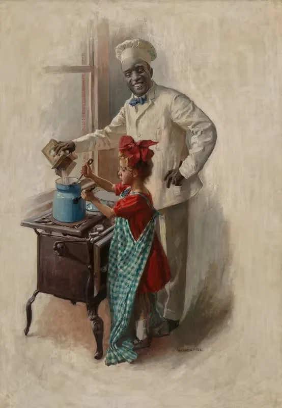 Урок кулинарии by Уильям Винсент Кэхилл, 1910 — digital art print download
