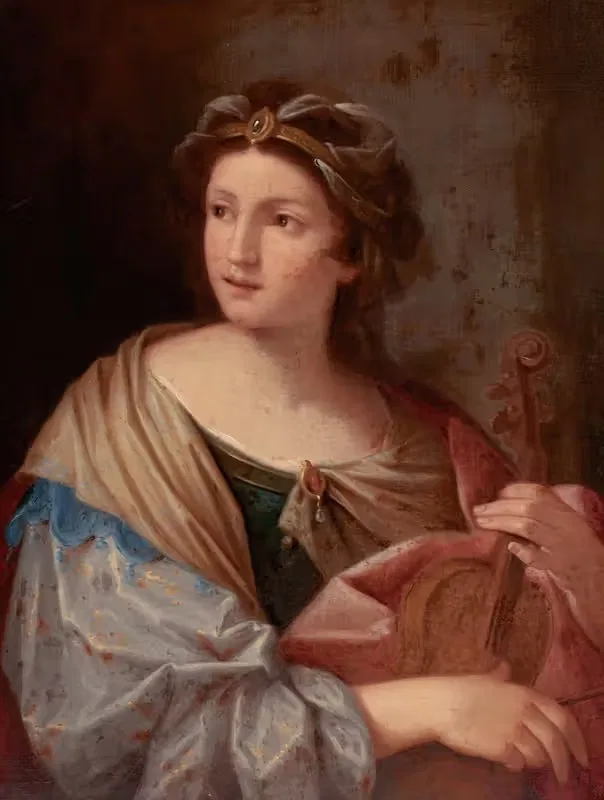 Woman with a Violin — Circle Of Giovanni Andrea Sirani