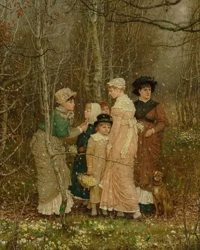 Снег весной by Джордж Генри Ботон, 1877 — digital art print download
