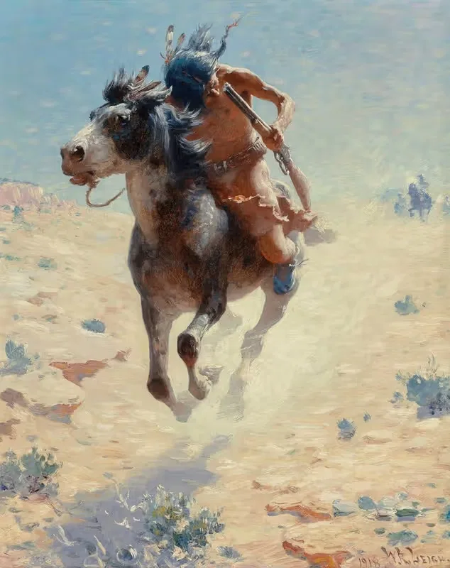 Indian Rider by William Robinson Leigh, 1918 — digital art print download