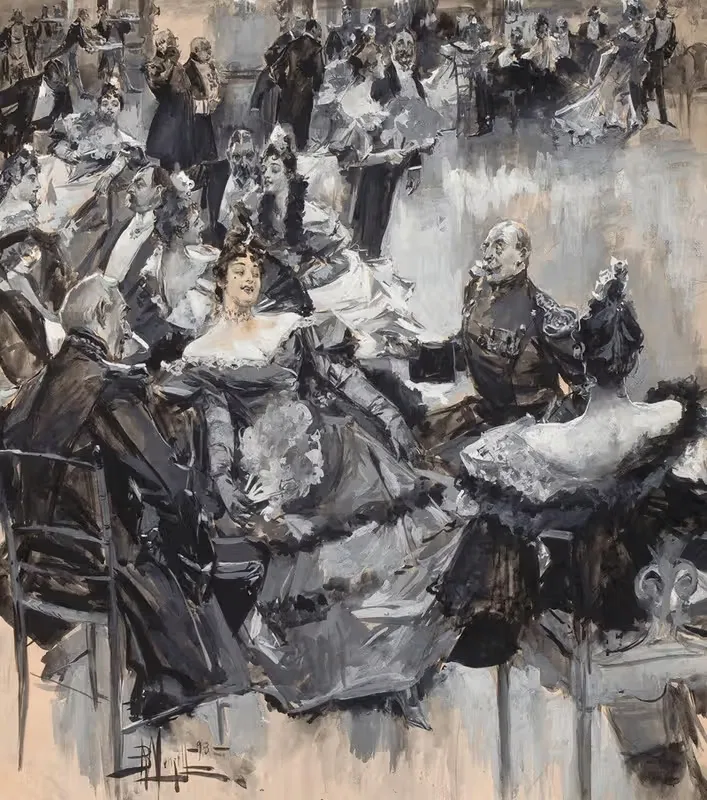 Венский бал посольства by Альберт Бек Вензелл, 1893 — digital art print download
