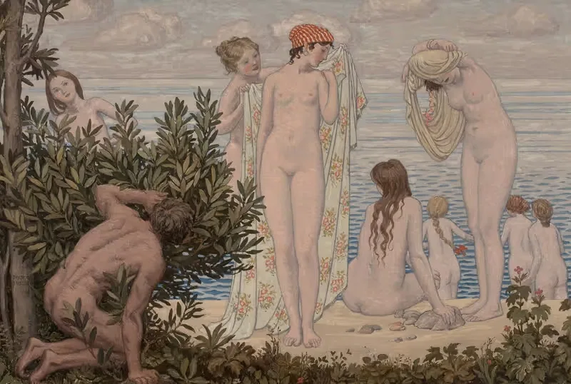 Купальщики by Брайсон Бурроуз, 1913 — digital art print download