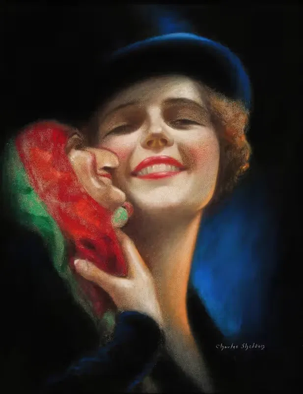 Женщина с маской by Чарльз Гейтс Шелдон, c. 1920 — digital art print download