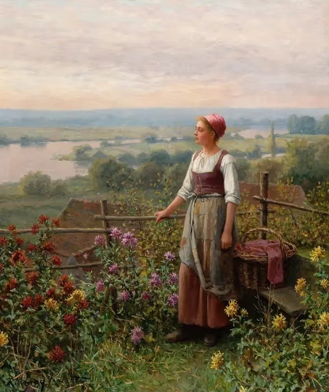 Evening at Chantemesle by Daniel Ridgway Knight — digital art print download
