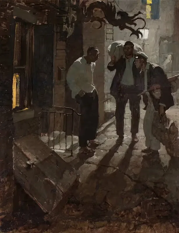 Мужчина на перекрестке by Дин Корнвелл, 1924 — digital art print download