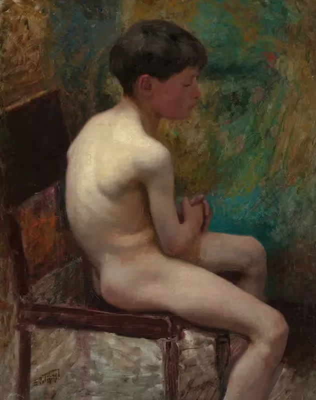A Young Boy (Seated Boy) by Edward Henry Potthast — digital art print download