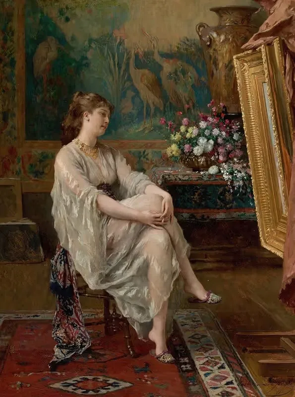 В мастерской художника by Гюстав Леонар де Йонг — digital art print download