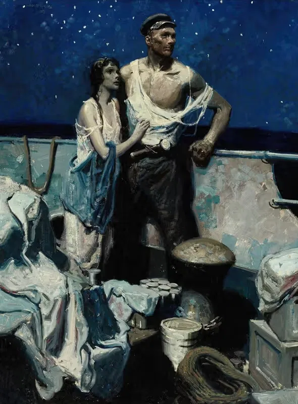 Ураганный урожай, звездная ночь by Герберт Мортон Ступс, c. 1924 — digital art print download