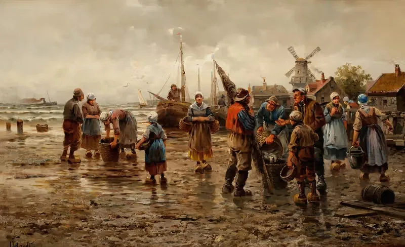 Dutch Fishers by L. Hardt — digital art print download
