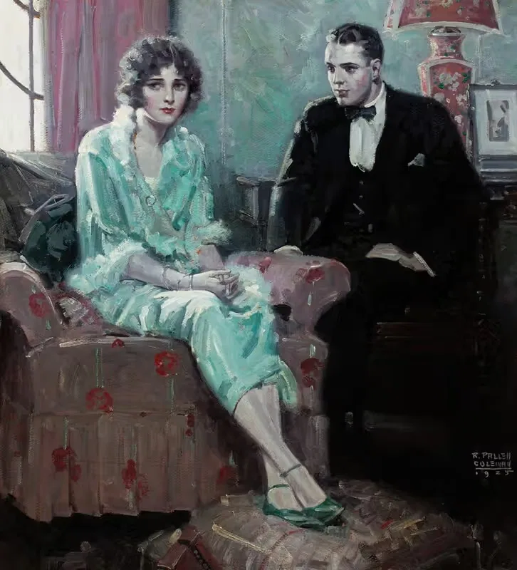 Утешение девушки by Ральф Пален Коулман, 1925 — digital art print download