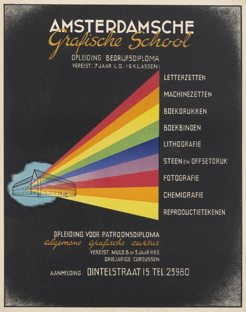 Amsterdamsche Grafische School by Аноним, 1935 — digital art print download