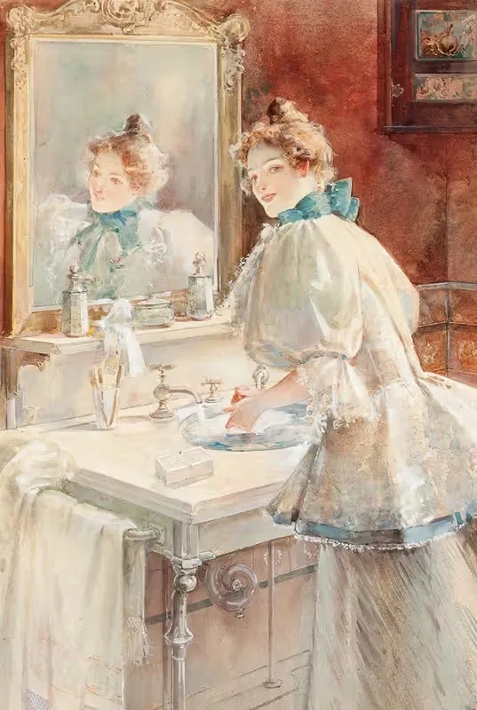 Иллюстрация рекламы мыла из слоновой кости by Уолтер Гранвилл-Смит, c. 1900 — digital art print download