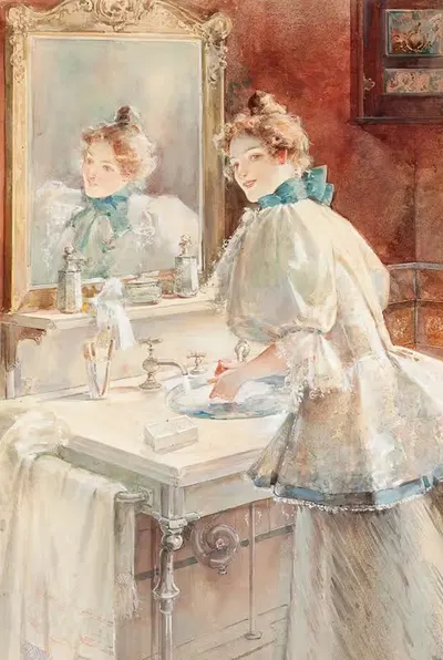 Иллюстрация рекламы мыла из слоновой кости by Уолтер Гранвилл-Смит, c. 1900 — digital art print download