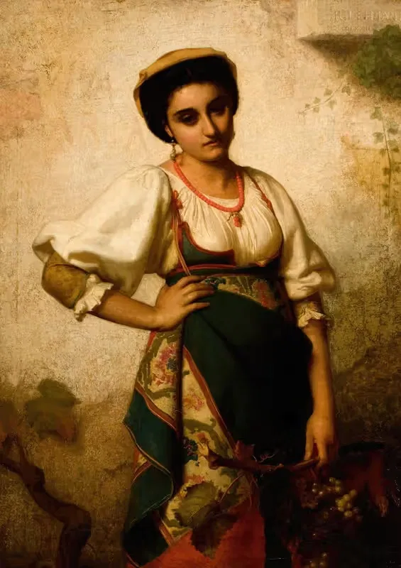Средиземноморская красавица by Вильгельм Август Рудольф Леманн, 1872 — digital art print download