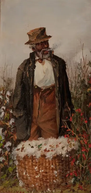 Мужчина на хлопковом поле by Уильям Айкен Уокер — digital art print download