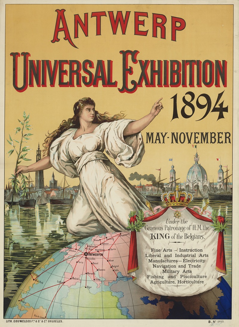Antwerp Universal Exhibition 1894 by Аноним, 1894 — digital art print download