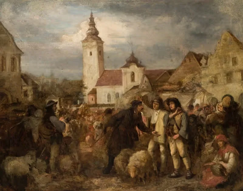 Ярмарка в Новом Тарге by Александр Коцис — digital art print download