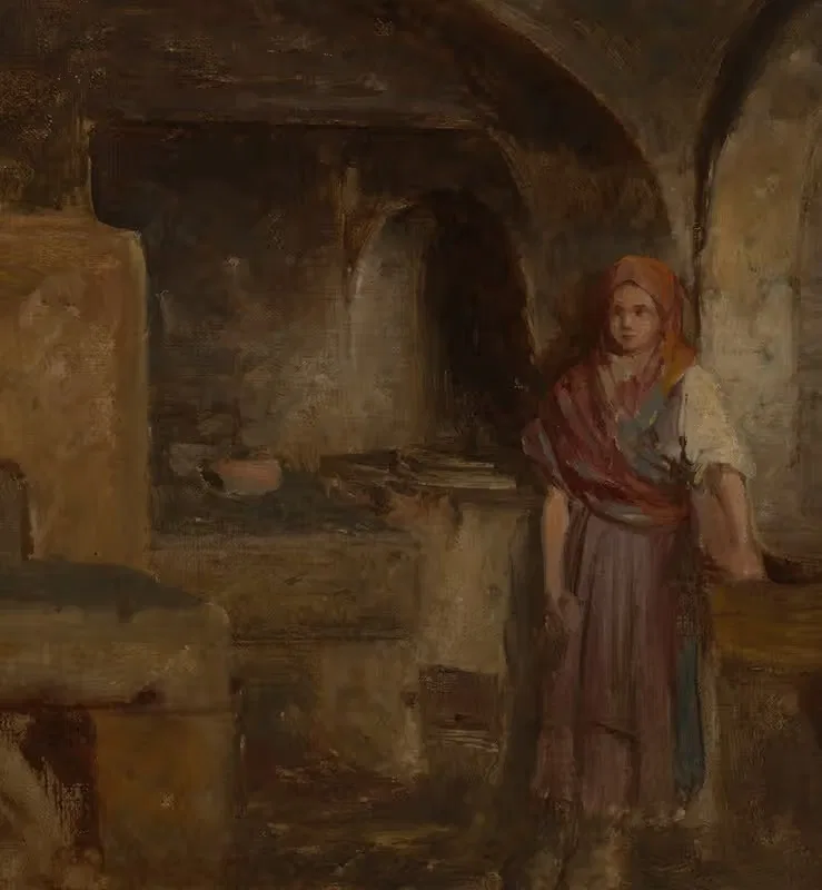 Девушка на кухне by Александр Коцис, 1870-1875 — digital art print download