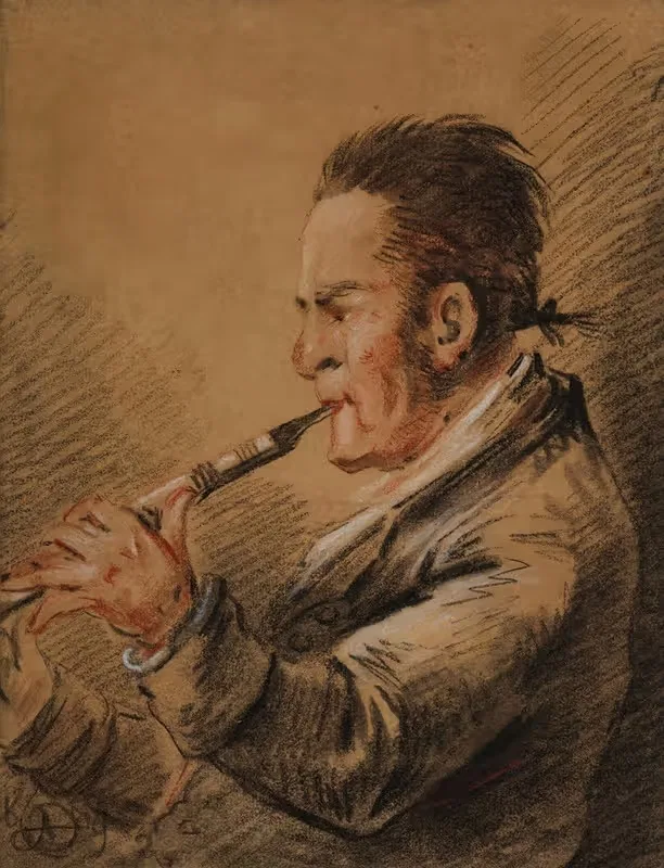 Музыкант, играющий на кларнете by Александр Орловский, 1809 — digital art print download