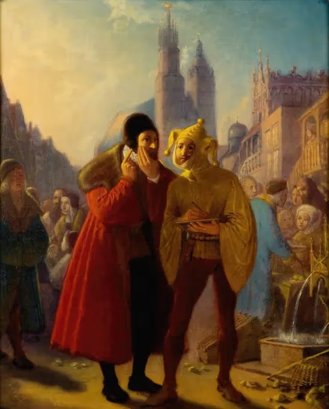 Stańczyk faking a toothache by Jan Matejko, 1856 — digital art print download