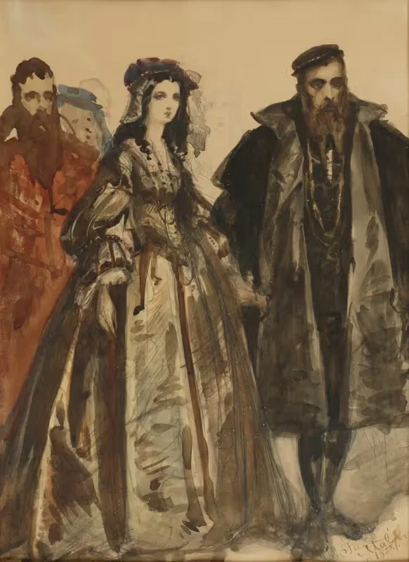 Зигмунт II Август и Барбара by Ян Матейко, 1858 — digital art print download