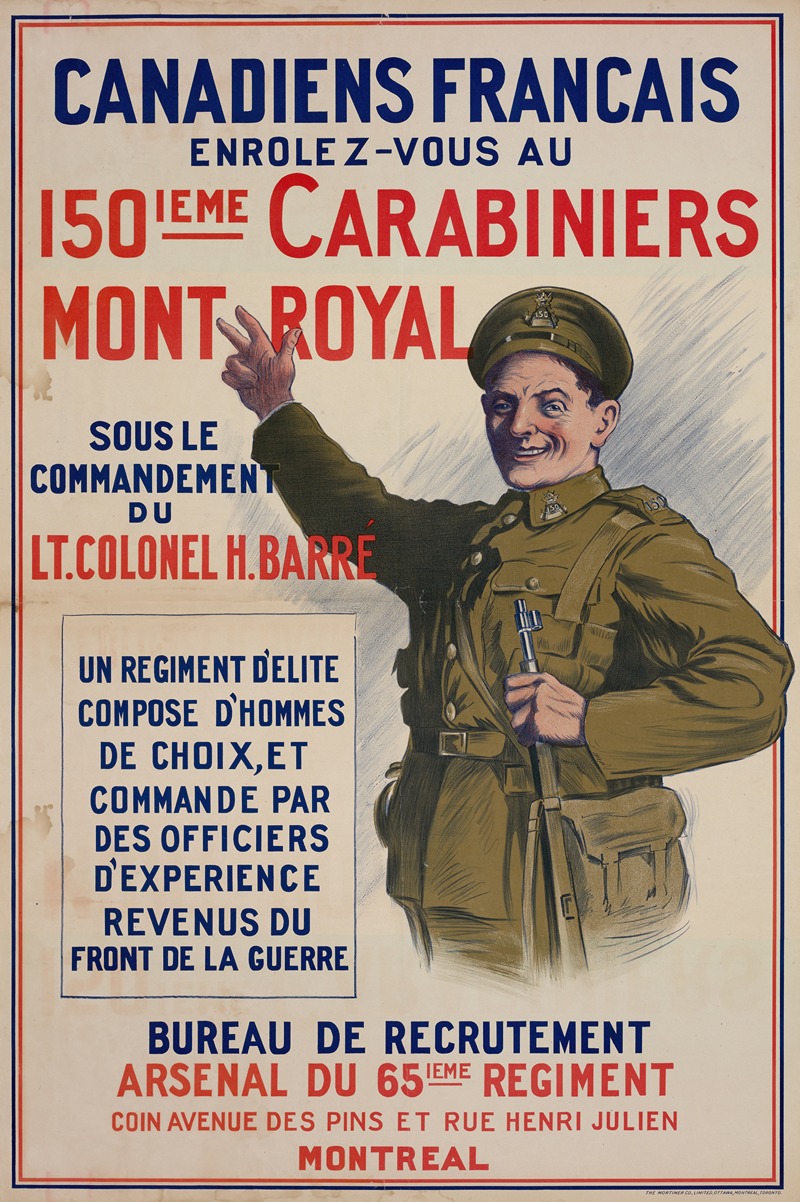 Canadiens francais by Аноним, 1914-1918 — digital art print download