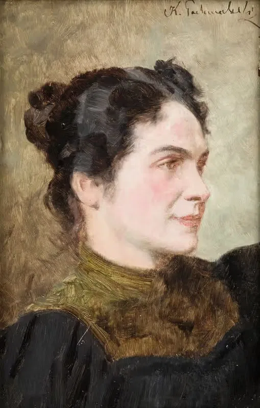 Portrait of a Smiling Lady — Kazimierz Pochwalski