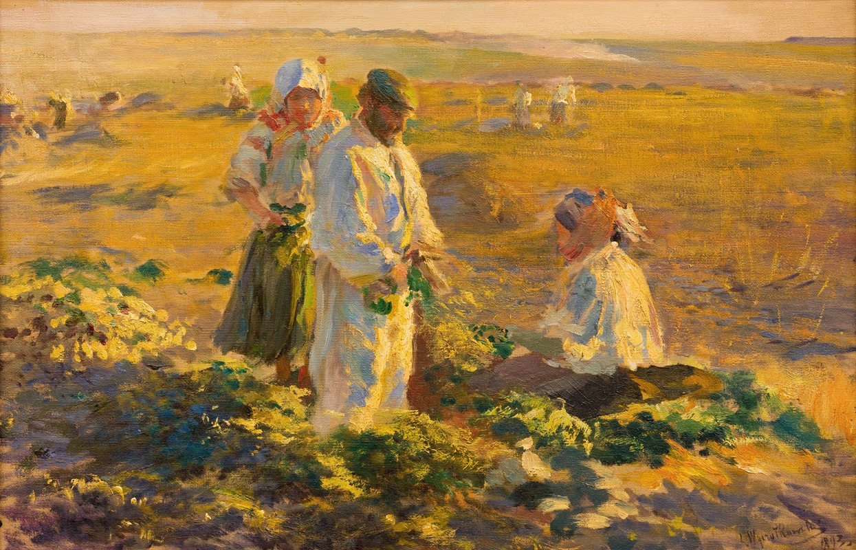 Beet-Lifting by Leon Wyczółkowski, 1893 — digital art print download