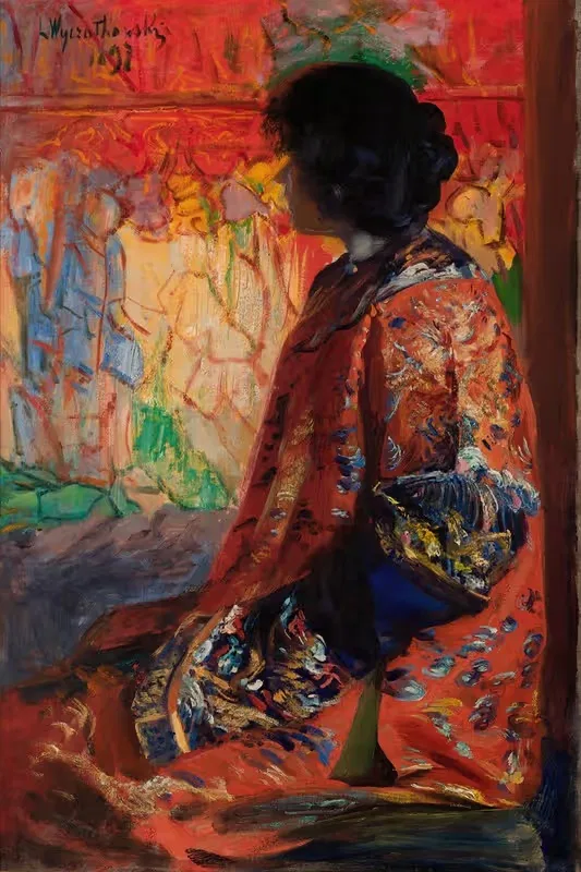 Японская женщина by Леон Вычулковский, 1897 — digital art print download