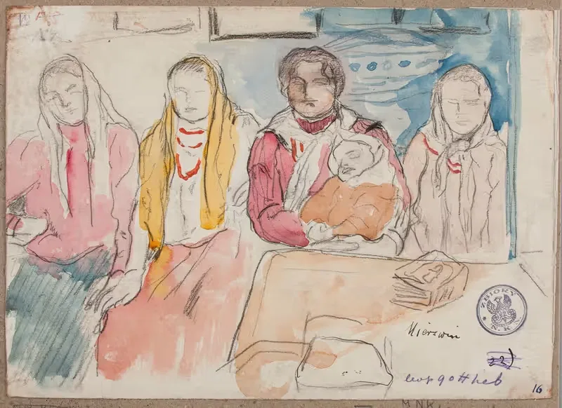 Rural women from Mierzwin — Leopold Gottlieb