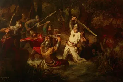 Император Рудольф I на битве при Мархфельде by Леопольд Лёффлер, 1860 — digital art print download