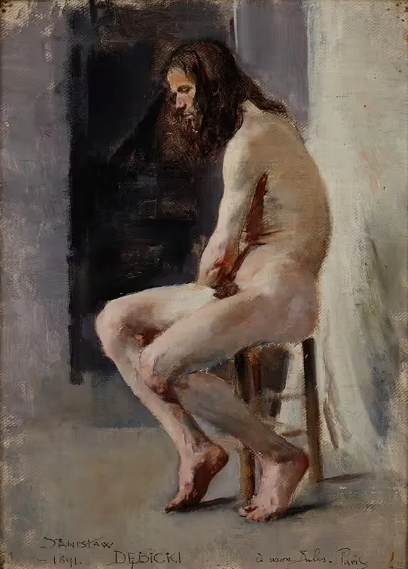 Мужское обнаженное тело by Станислав Дембицкий, 1891 — digital art print download