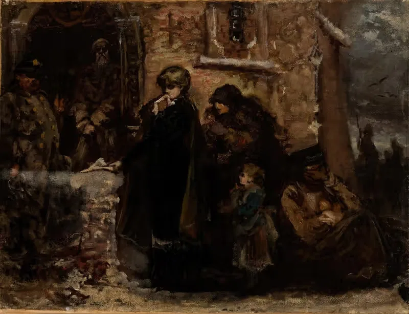 In Front of a Church — Władysław Rossowski