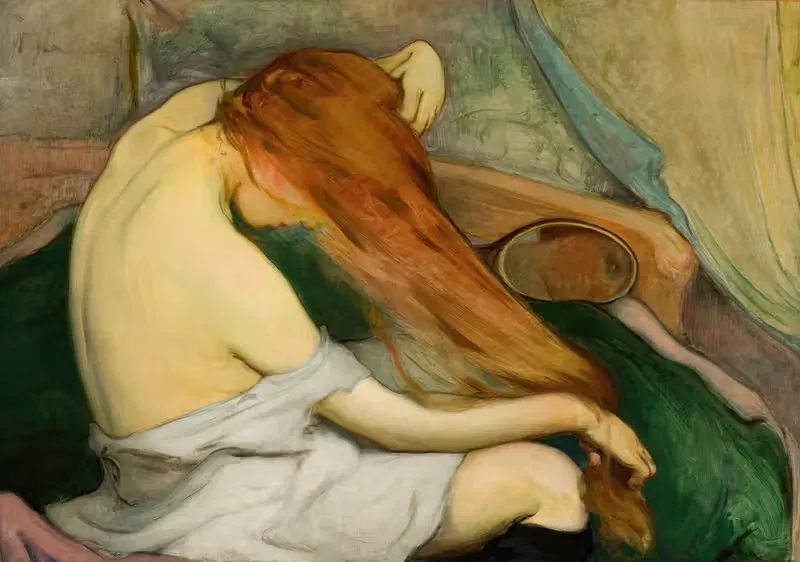 Woman Combing Her Hair — Władysław Ślewiński